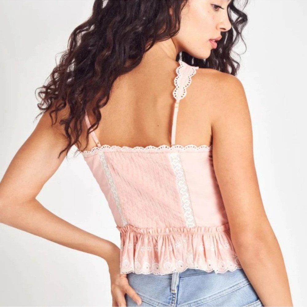 NWT LoveShackFancy Skipper Bustier Bubble Bath Pink Sz 8 - Picture 2 of 16